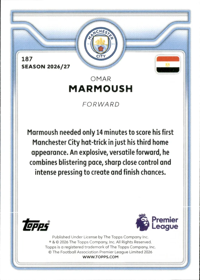 Omar Marmoush card back