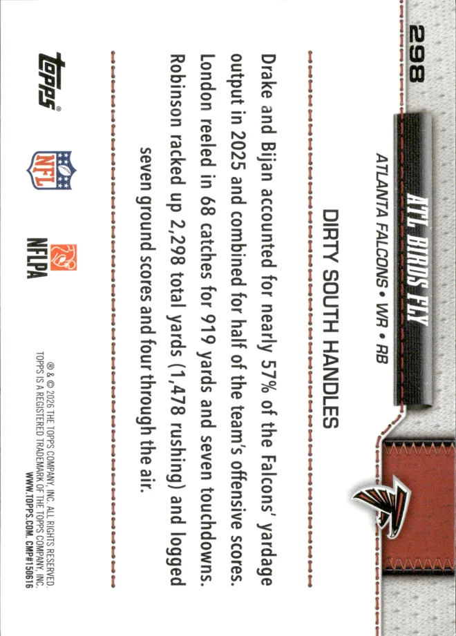 Drake London / Bijan Robinson card back