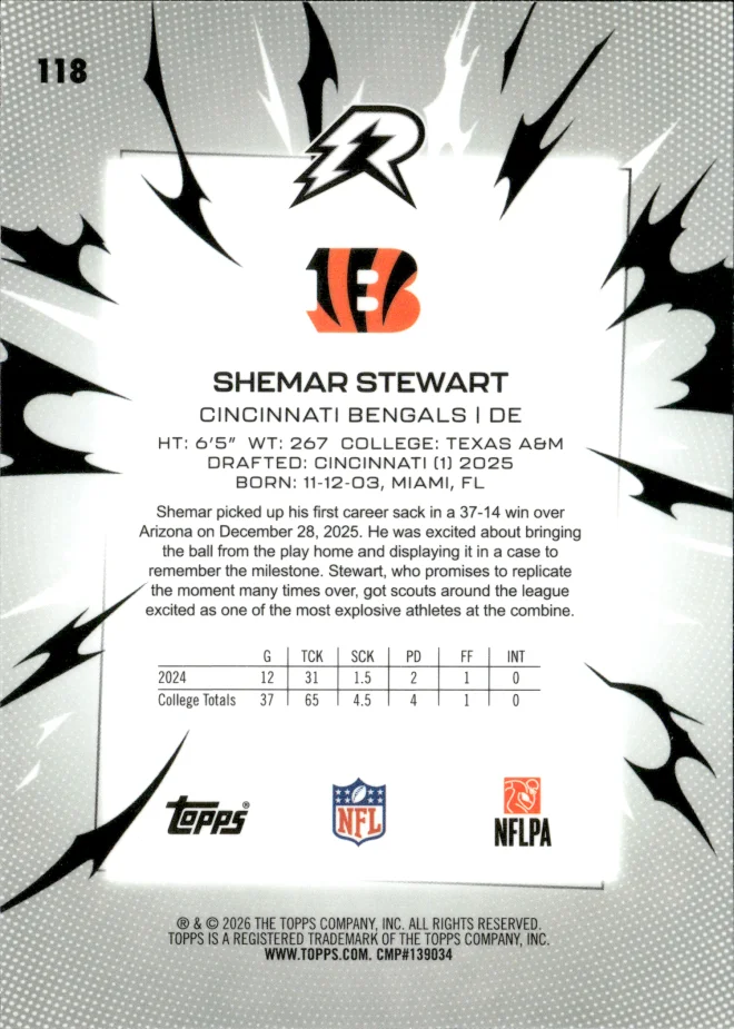 Shemar Stewart card back