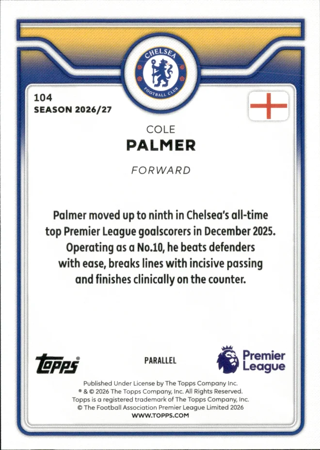 Cole Palmer card back