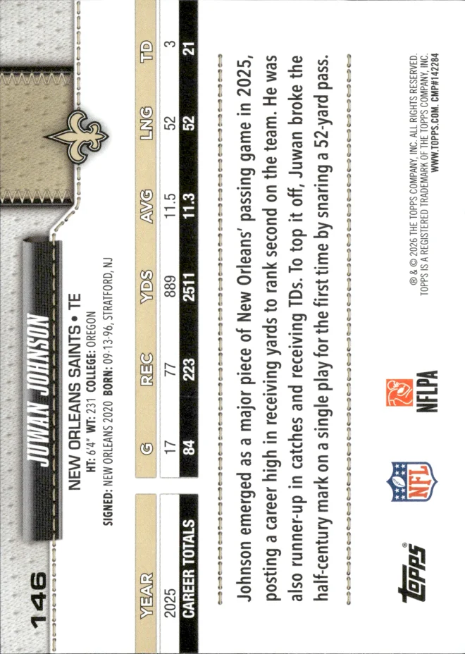 Juwan Johnson card back