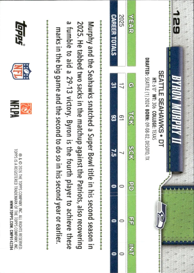 Byron Murphy II card back