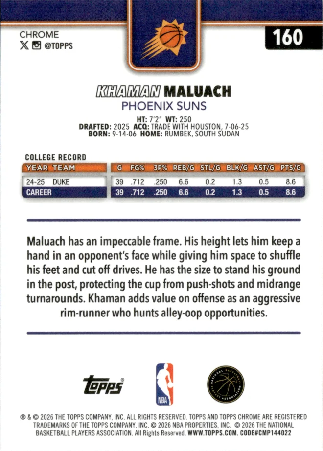Khaman Maluach card back