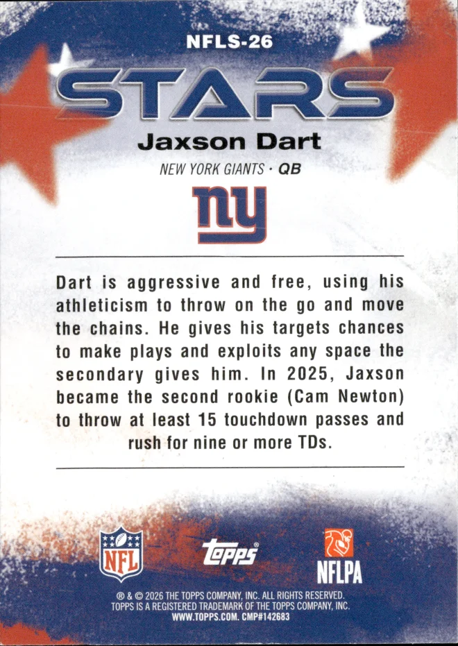 Jaxson Dart card back