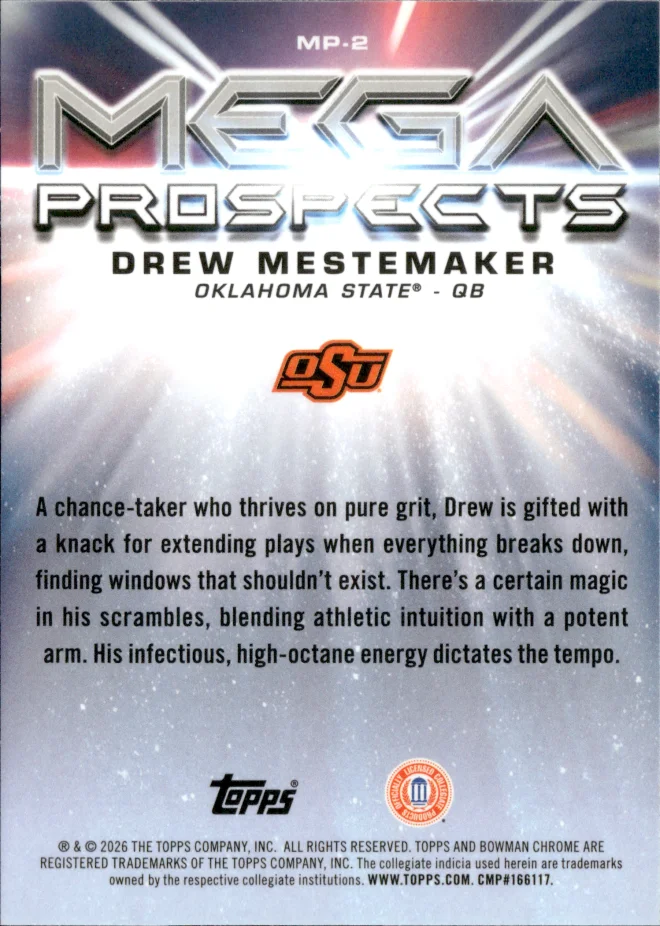 Drew Mestemaker card back