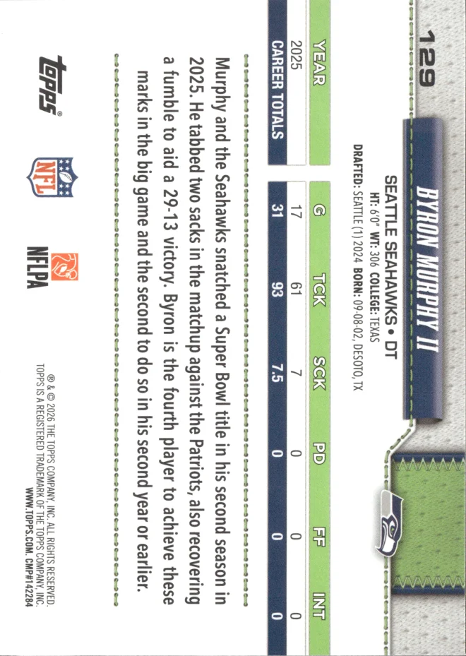 Byron Murphy II card back