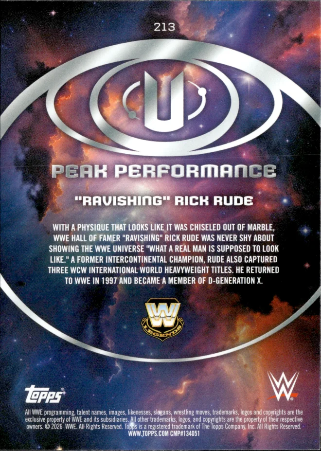 "Ravishing" Rick Rude card back