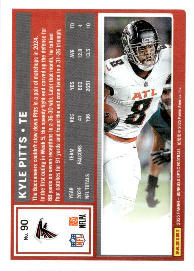 Kyle Pitts card back