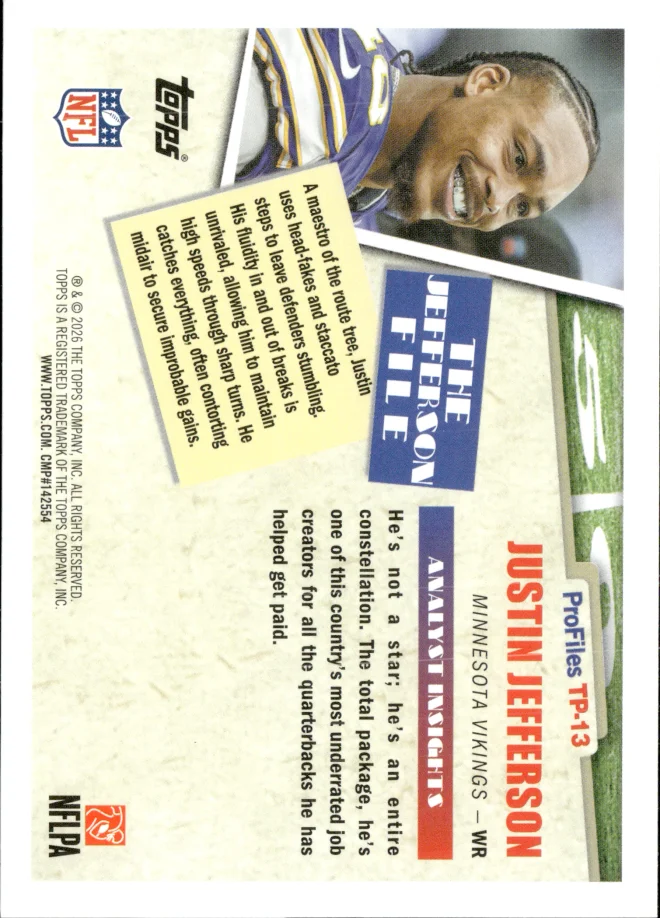 Justin Jefferson card back