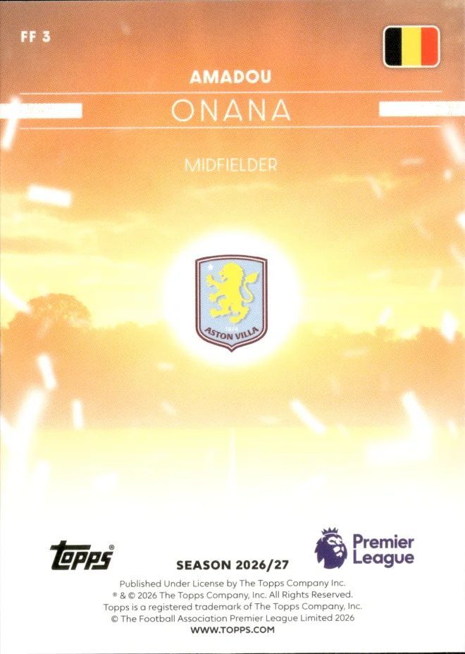 Amadou Onana card back