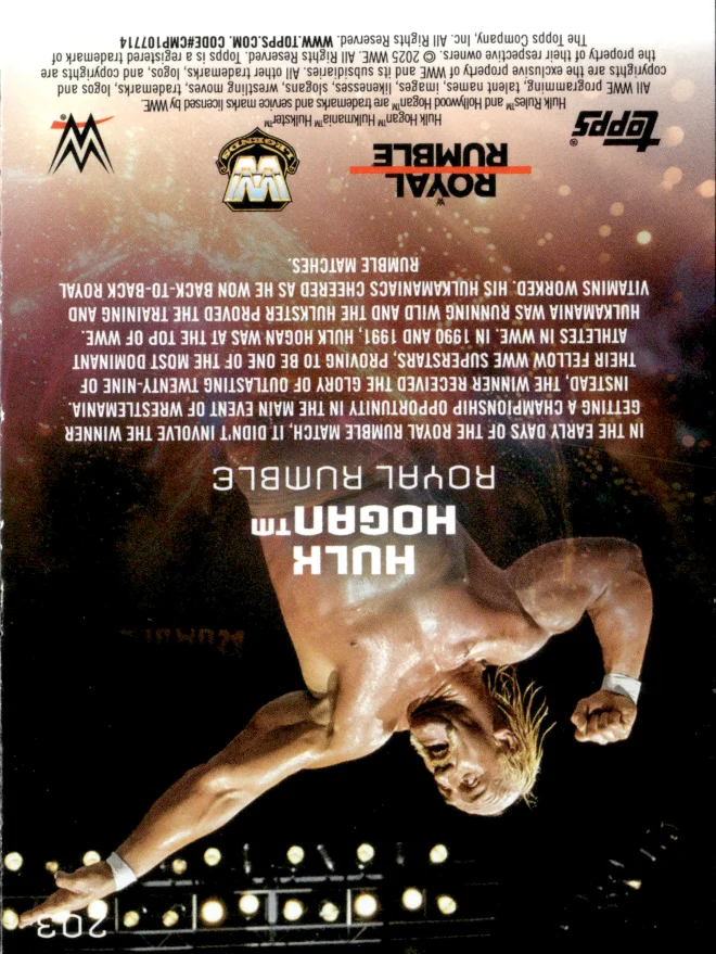 Hulk Hogan card back