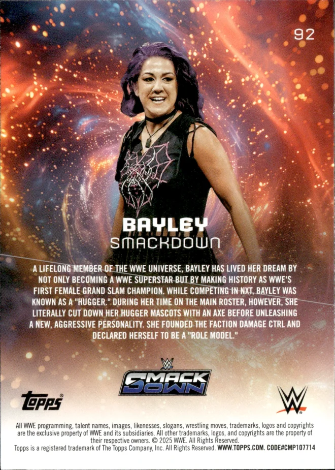 Bayley card back