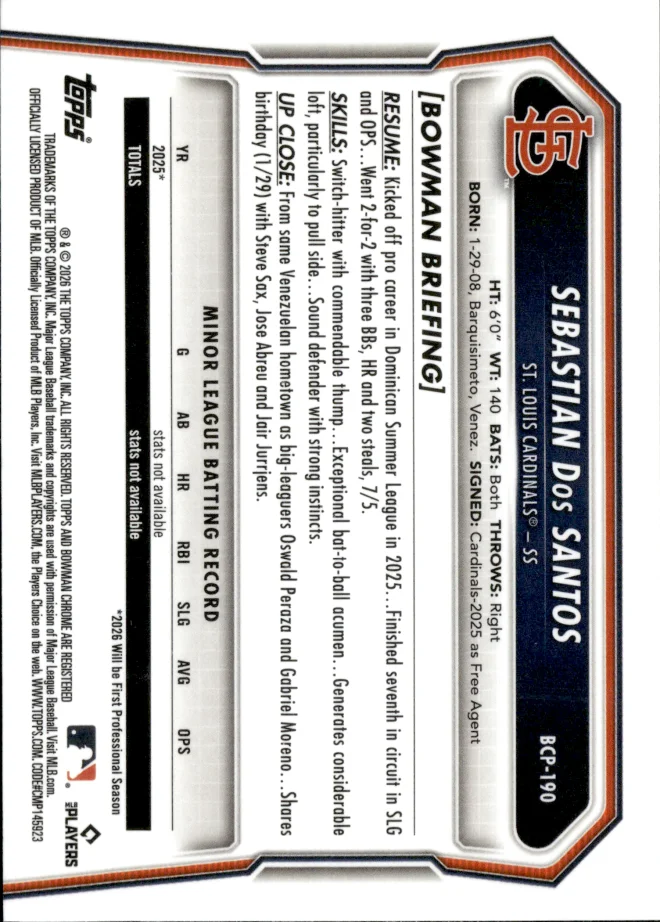 Sebastian Dos Santos card back
