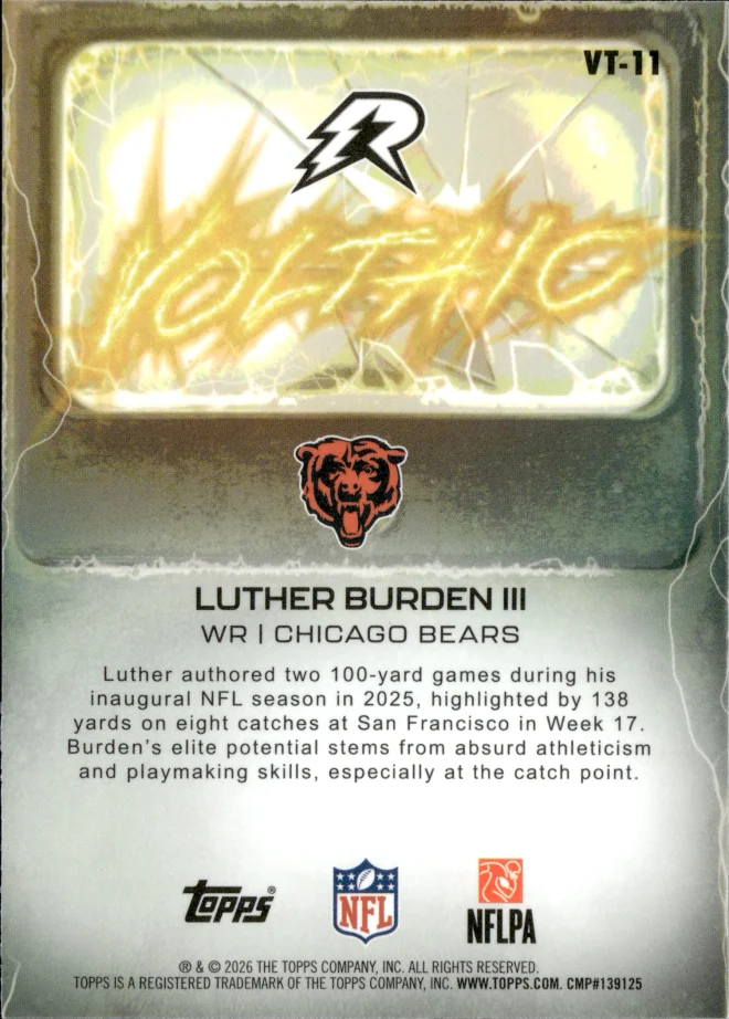 Luther Burden III card back