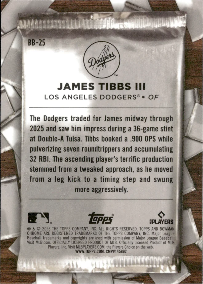 James Tibbs III card back