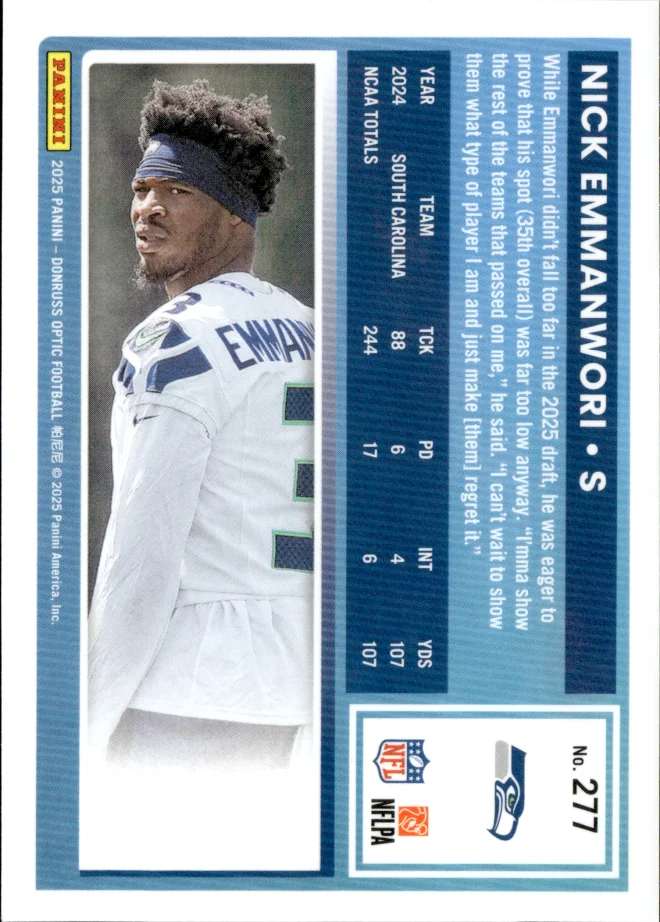Nick Emmanwori card back