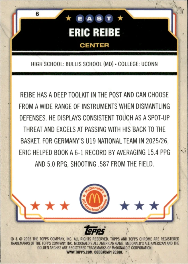 Eric Reibe card back