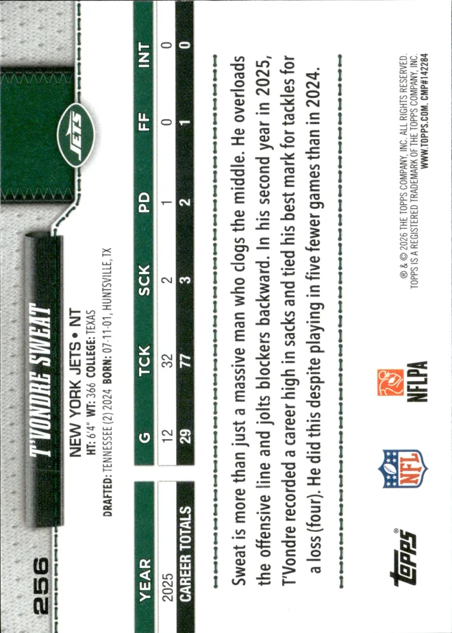 T'Vondre Sweat card back