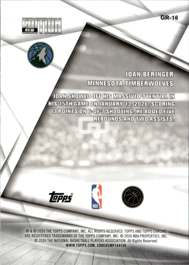 Joan Beringer card back