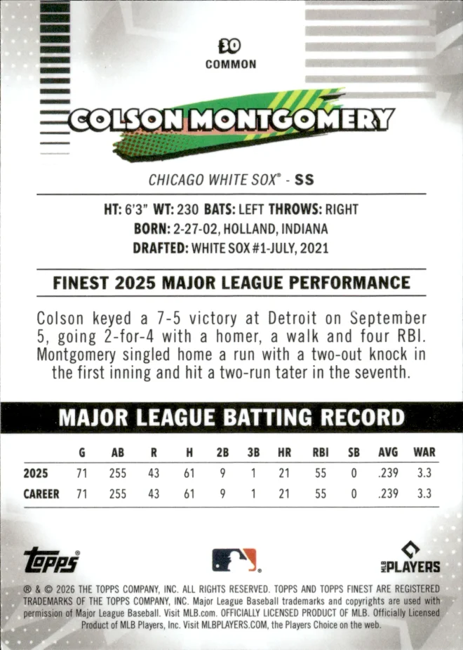 Colson Montgomery card back