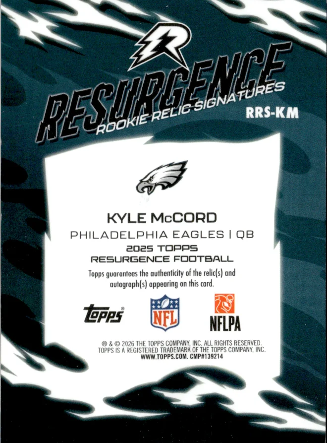 Kyle McCord card back