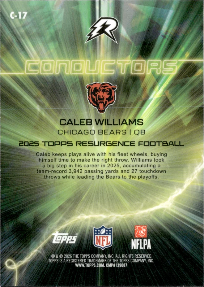 Caleb Williams card back