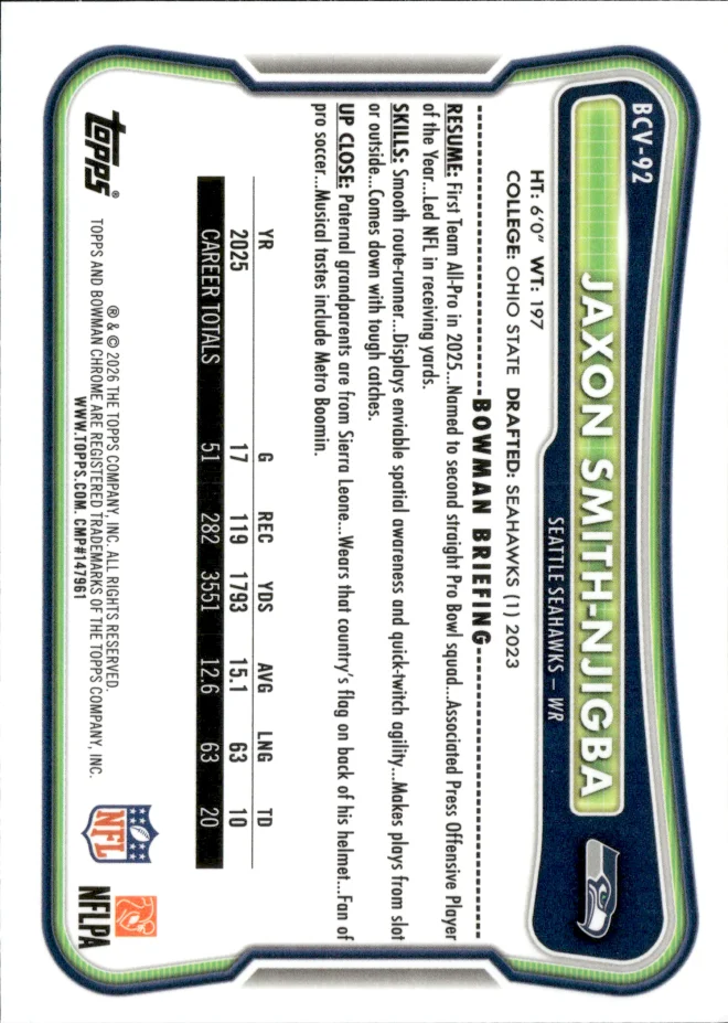 Jaxon Smith-Njigba card back