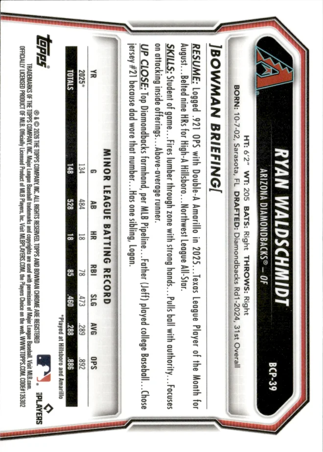 Ryan Waldschmidt card back