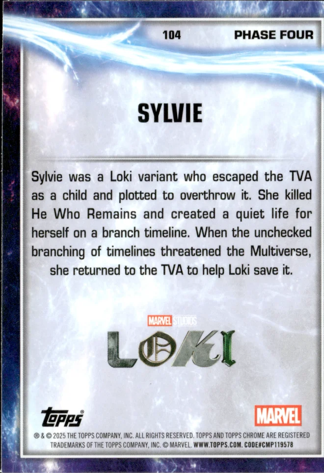Sylvie card back