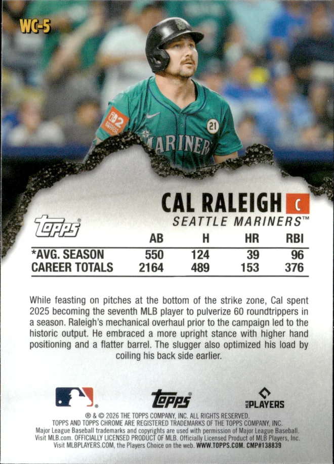 Cal Raleigh card back