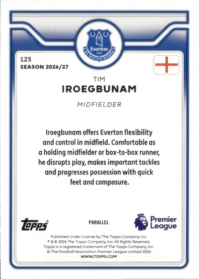Tim Iroegbunam card back