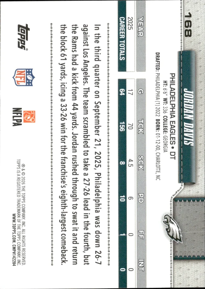 Jordan Davis card back