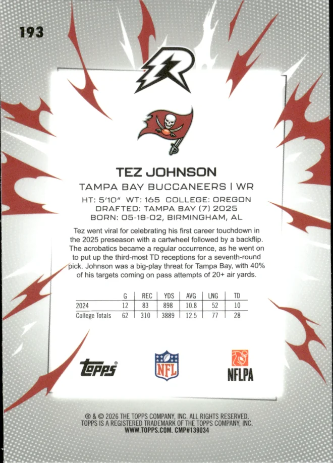 Tez Johnson card back