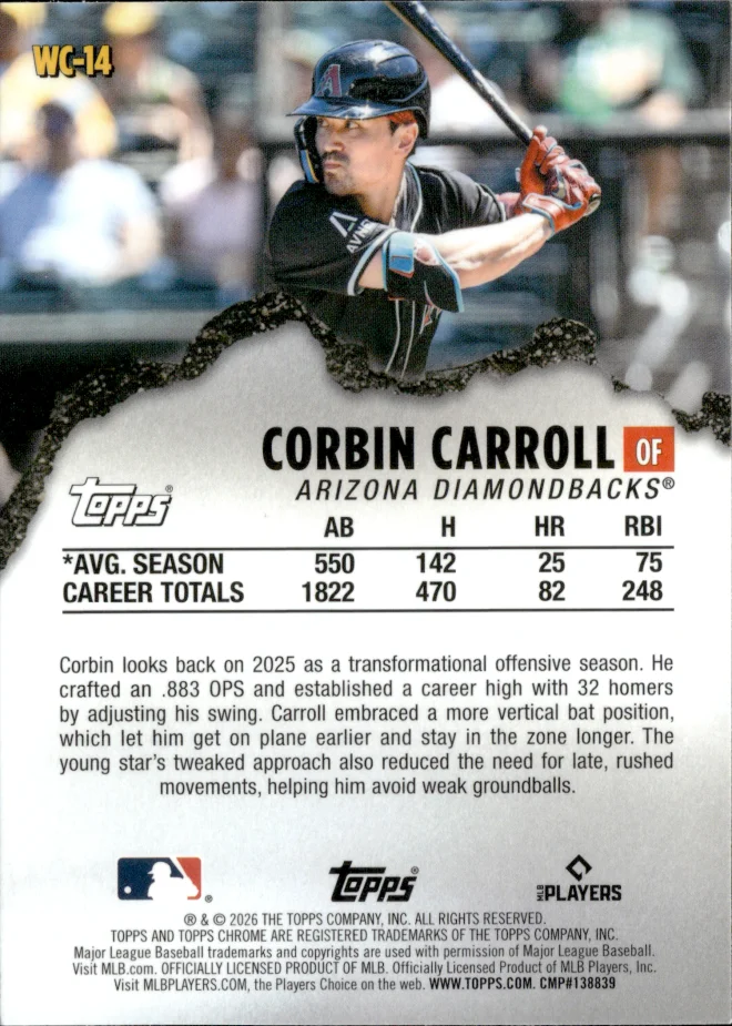 Corbin Carroll card back