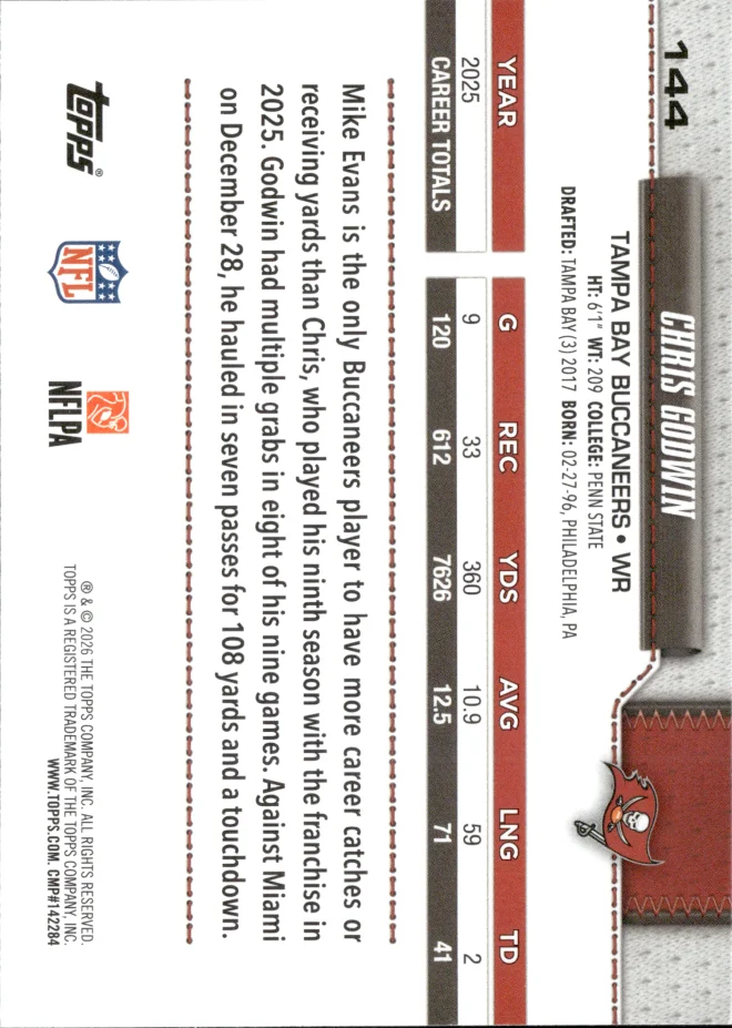 Chris Godwin card back