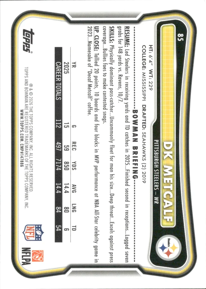 DK Metcalf card back