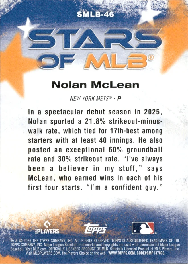 Nolan McLean card back