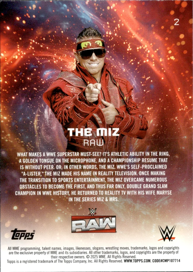 The Miz card back