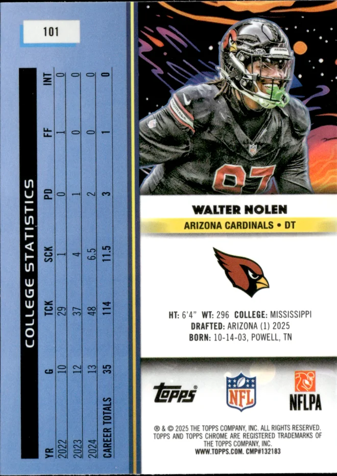 Walter Nolen card back