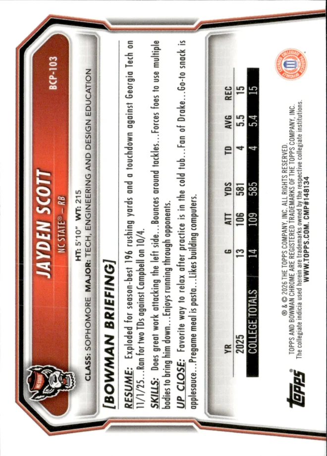 Jayden Scott card back