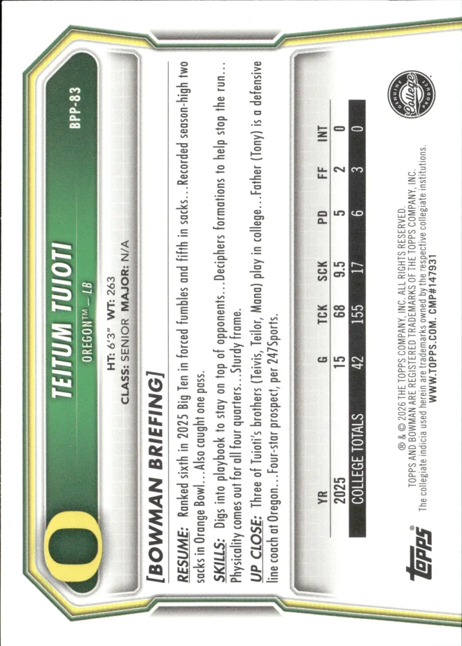 Teitum Tuioti card back