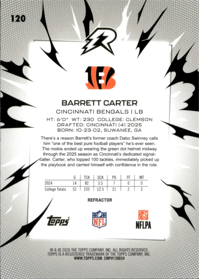 Barrett Carter card back