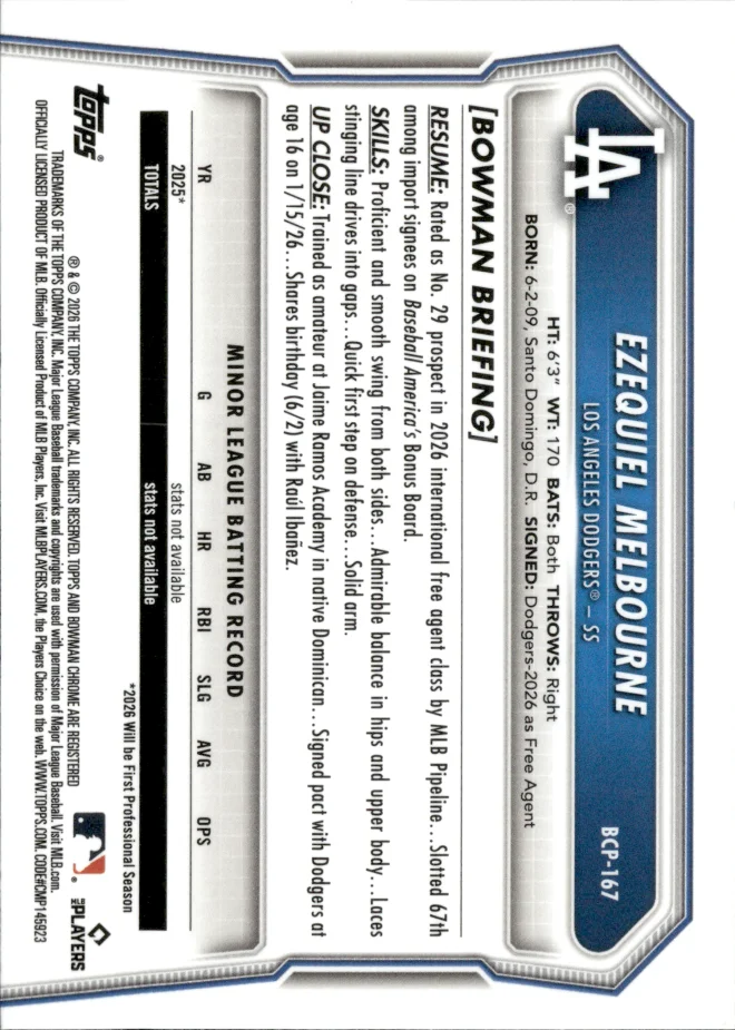Ezequiel Melbourne card back