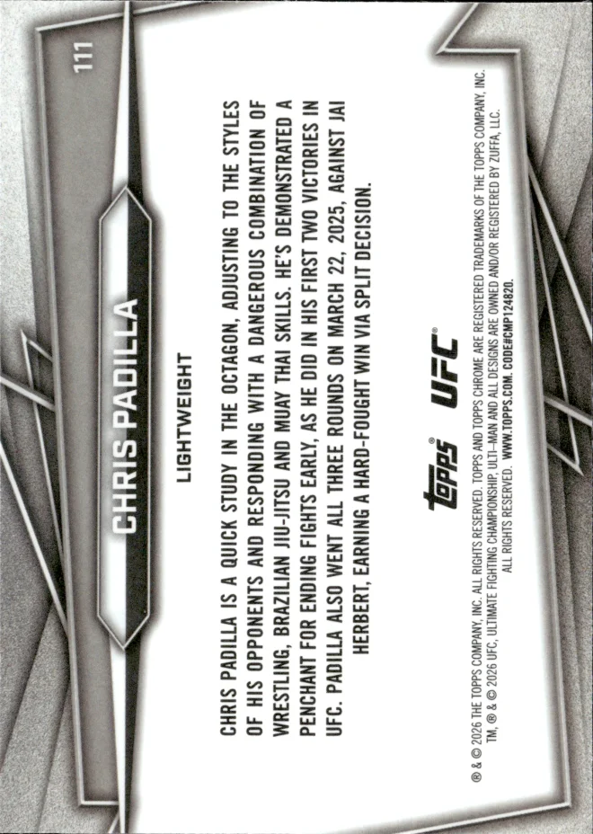 Chris Padilla card back