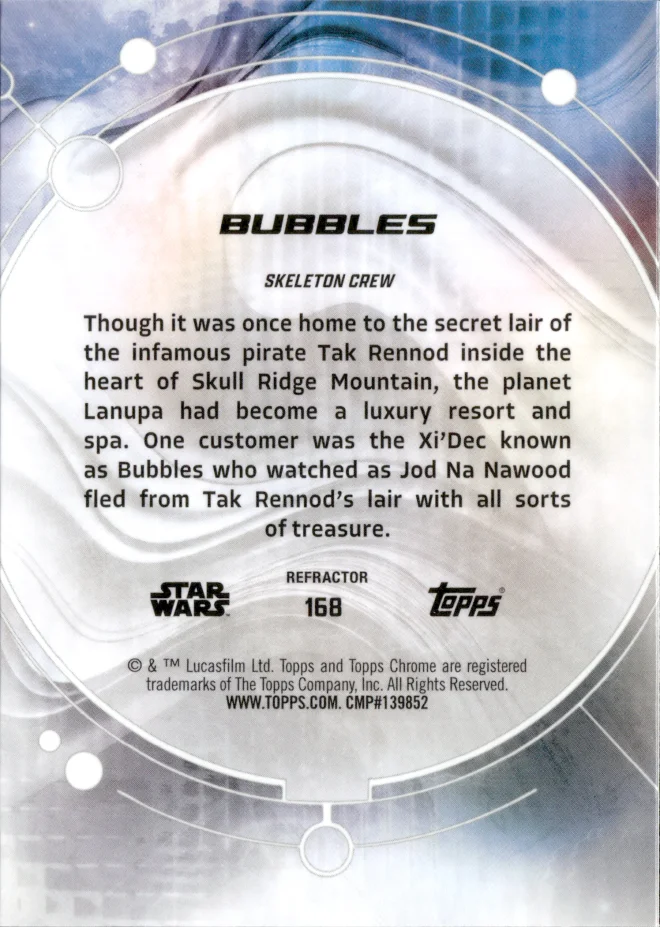 Bubbles card back