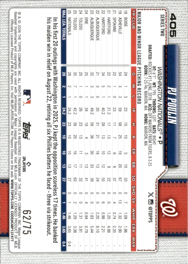 PJ Poulin card back