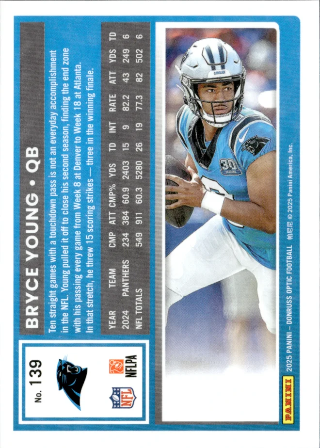 Bryce Young card back