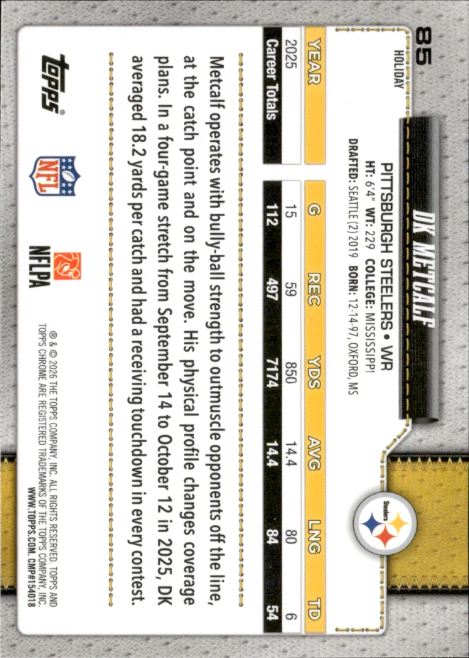 DK Metcalf card back
