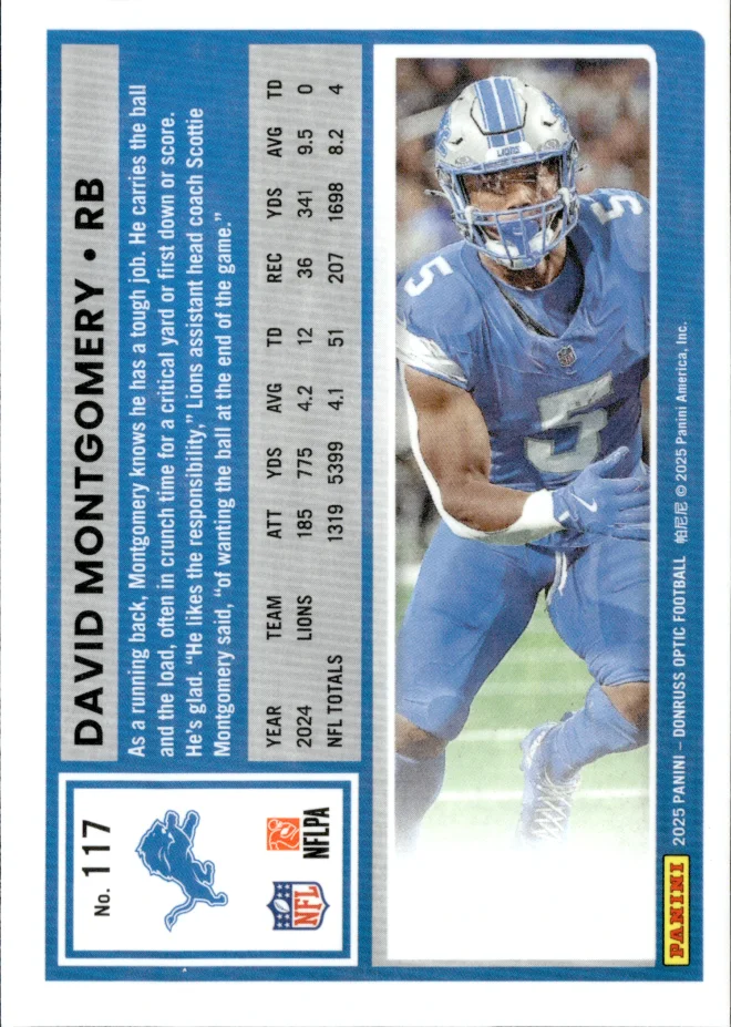 David Montgomery card back