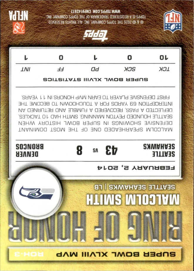 Malcolm Smith card back